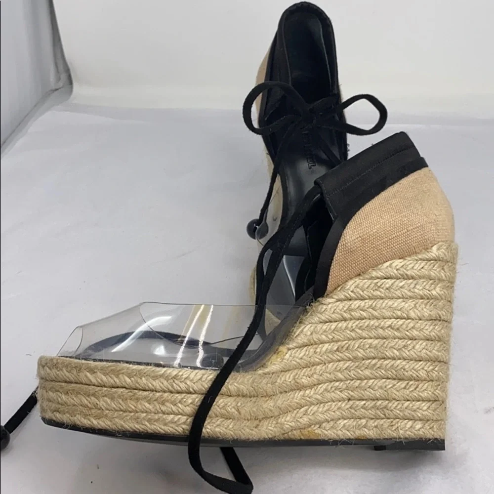 Sonia Rykiel Sz 39 Wedge Platform Clear Sandal